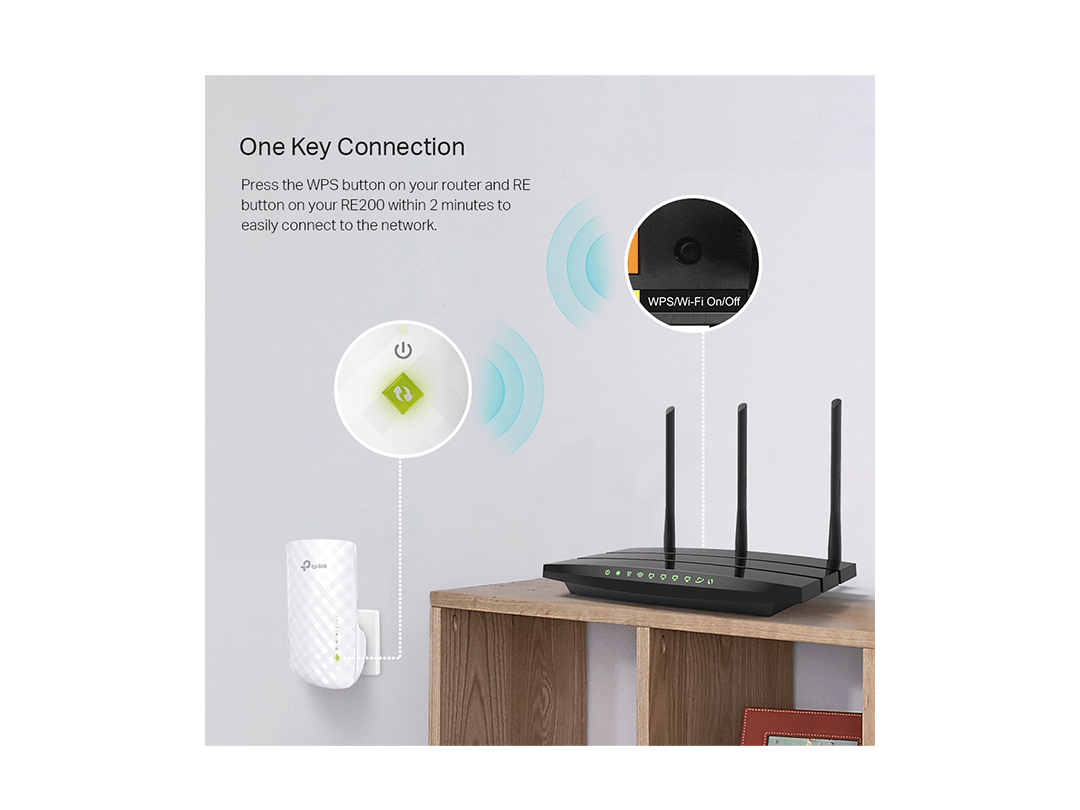TP-Link RE200 AC750 Wi-Fi Range Extender in Qatar TP-Link RE200 AC750 Wi-Fi Range Extender in Qatar